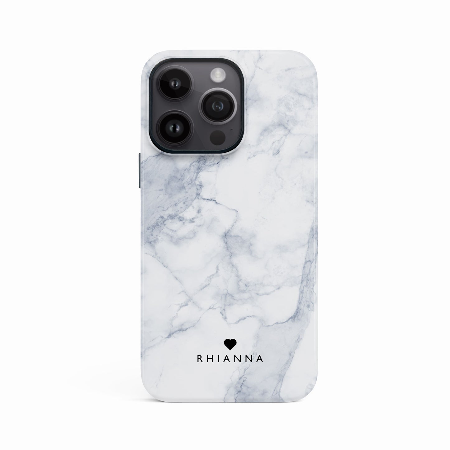 Personalised Text White Marble Phone Case Phone Case