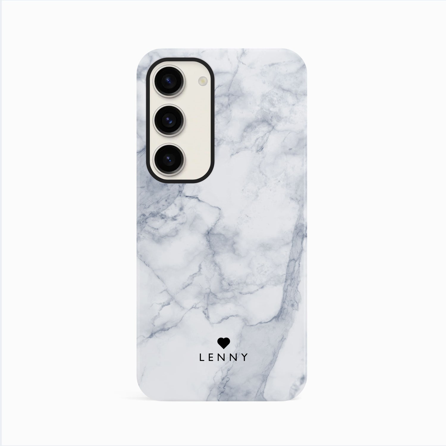 Personalised Text White Marble Phone Case Phone Case