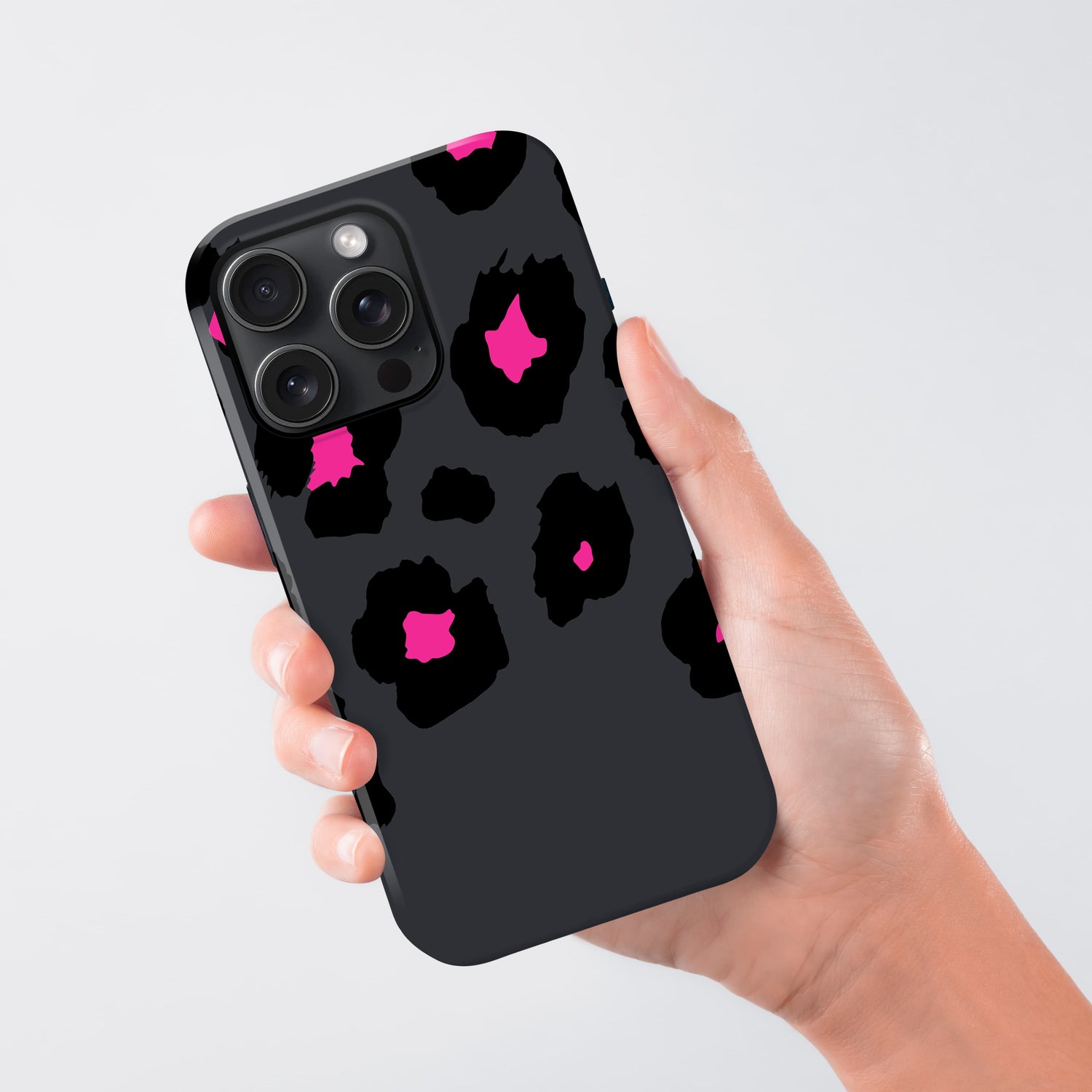 Pink Grey Leopard Print Case Phone Case