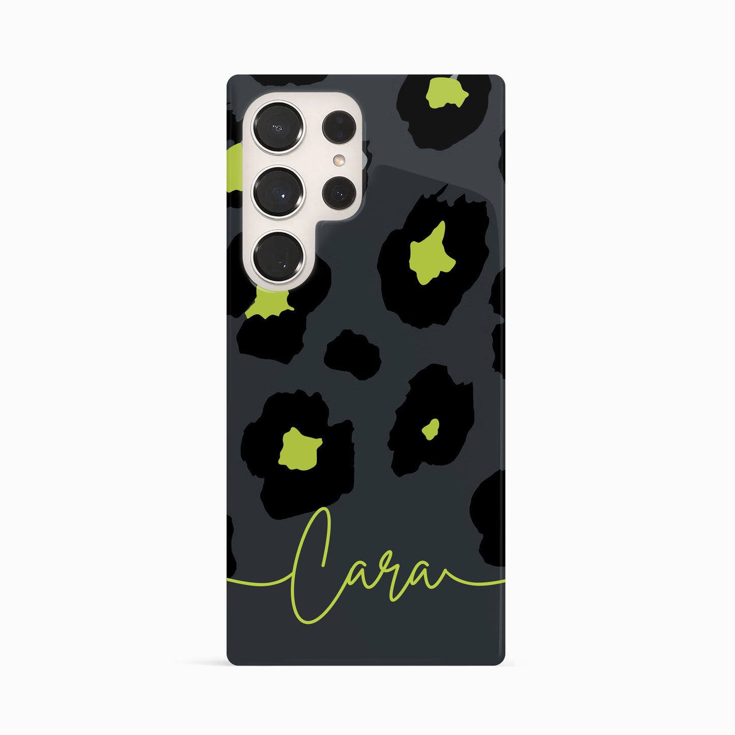 Green Grey Leopard Print Case Samsung Galaxy S23 Ultra Phone Case