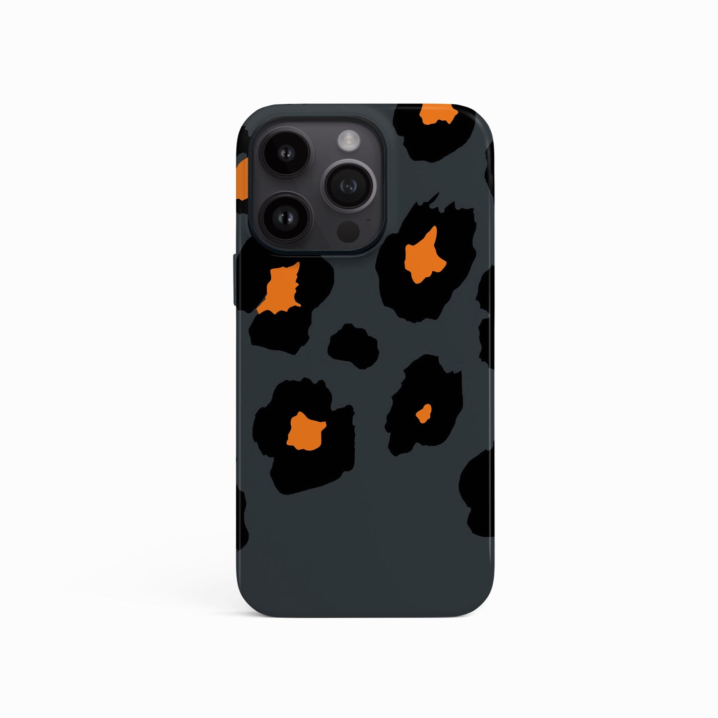 Orange Grey Leopard Print Case  Phone Case