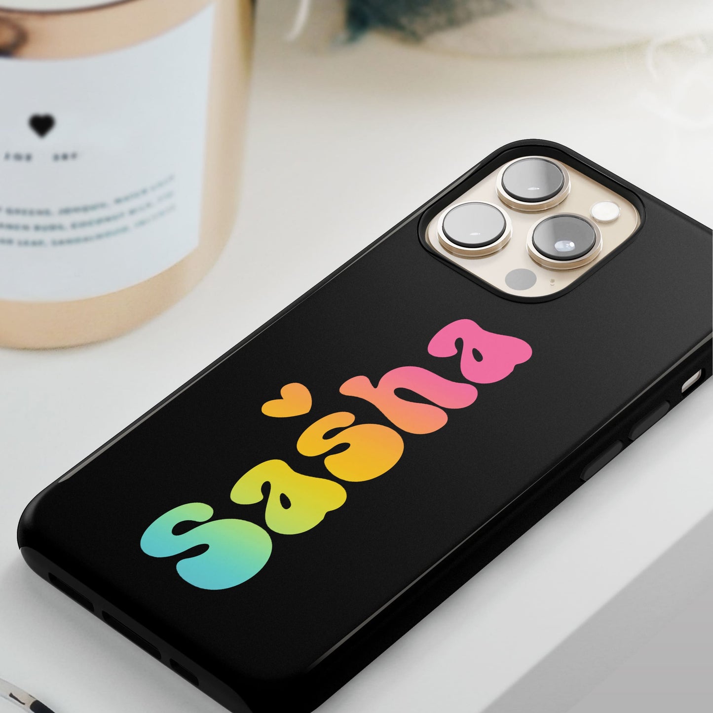 Rainbow Groovy Name Case  Phone Case