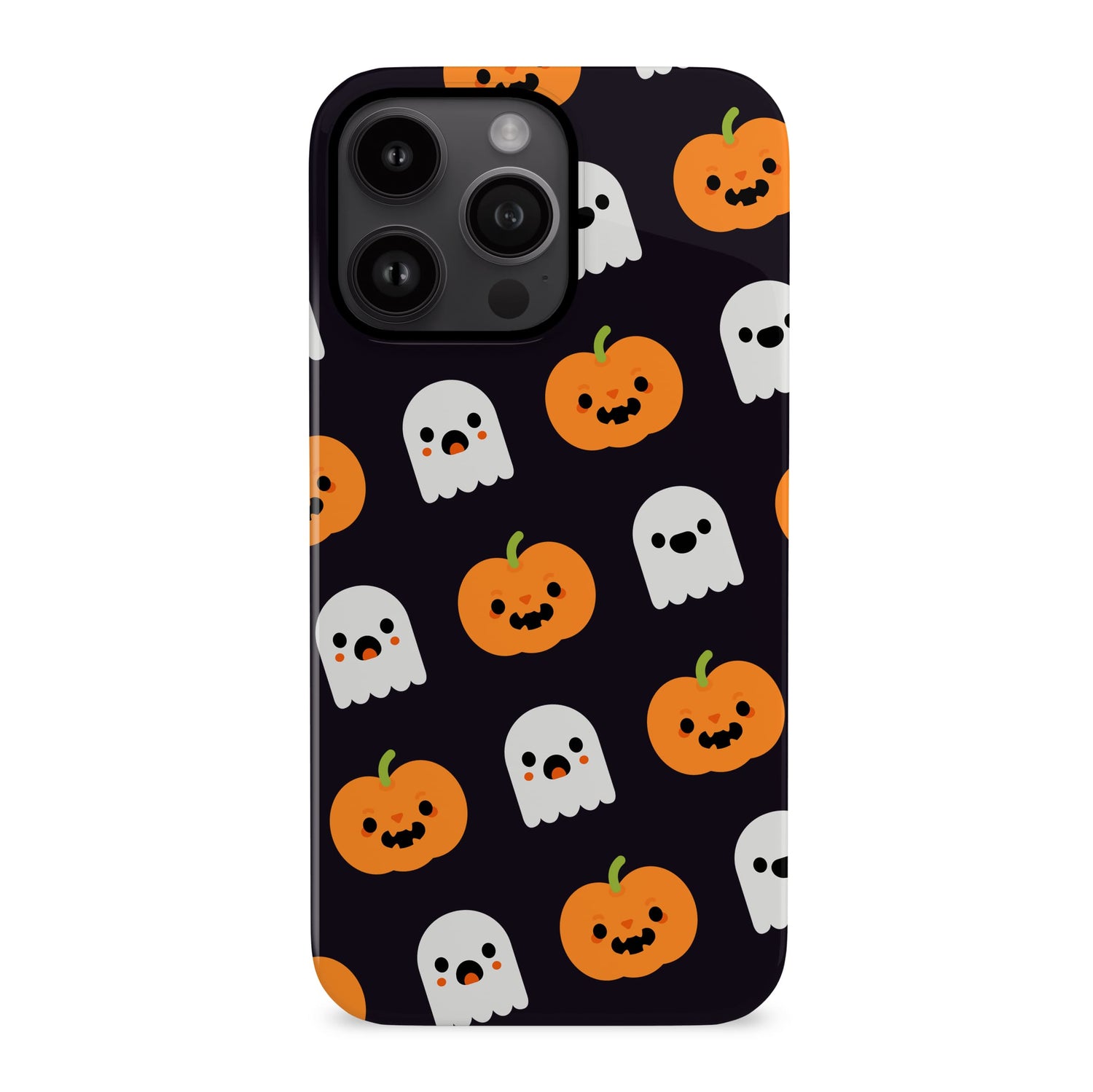 Halloween Ghost and Pumpkin Pattern Case iPhone 14 Phone Case