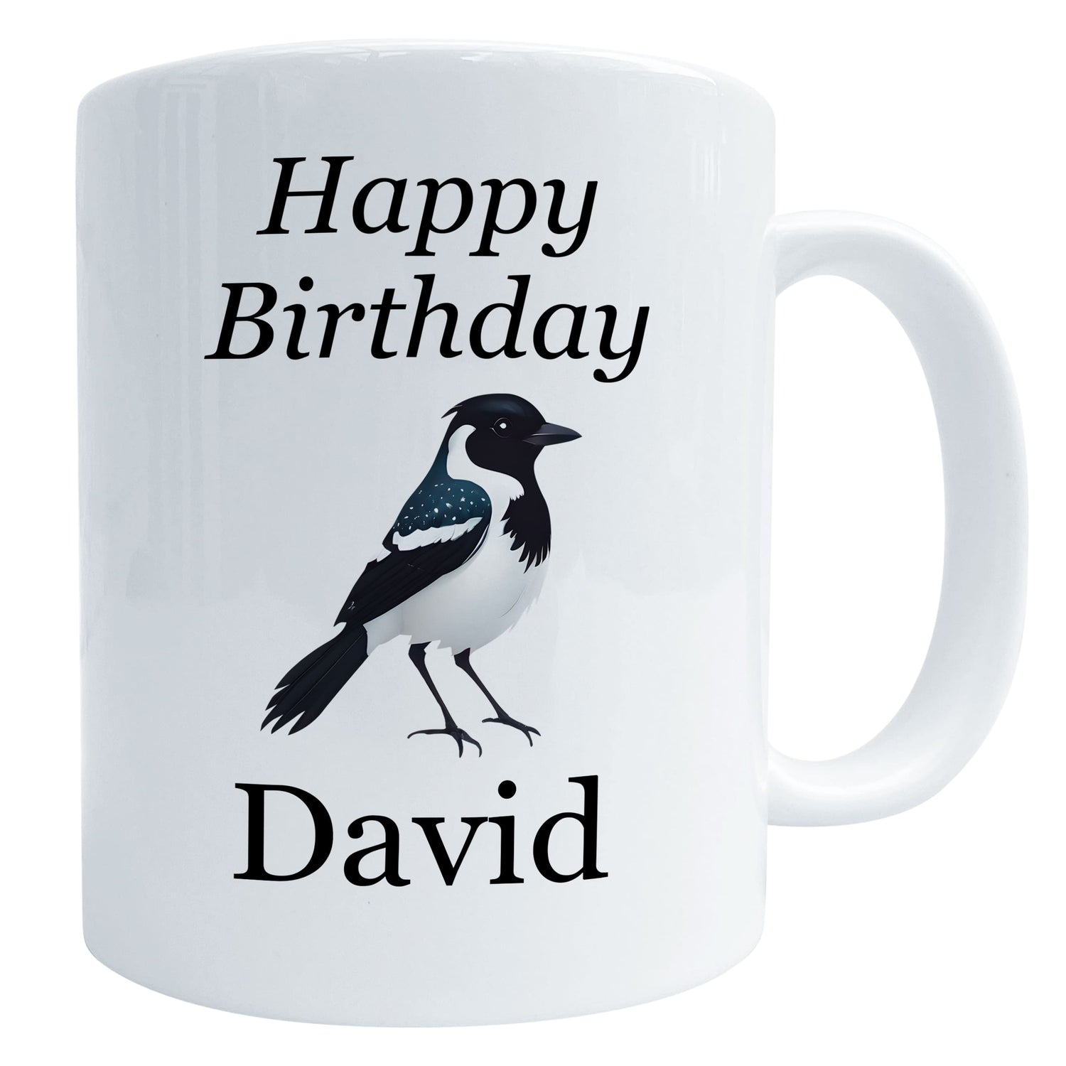 Happy Birthday Magpie Gift Mug Personalised Mug