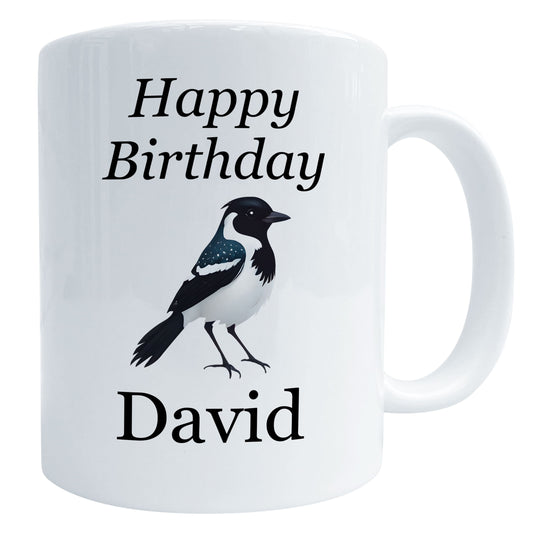 Happy Birthday Magpie Gift Mug