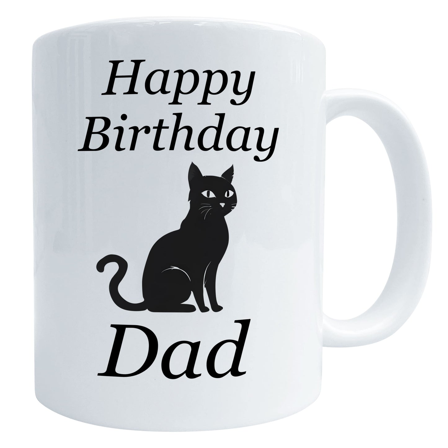 Happy Birthday Black Cat Mug Dad Mug