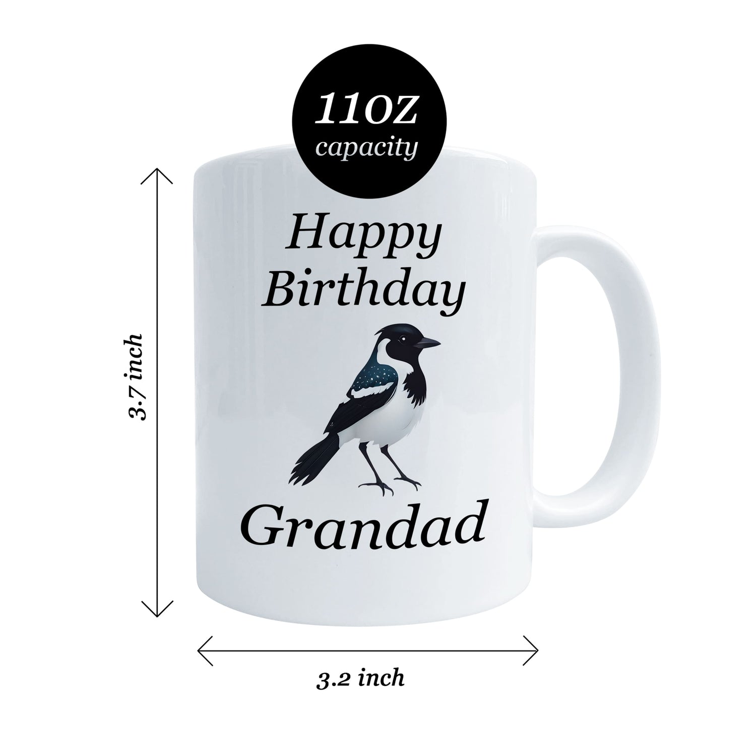 Happy Birthday Magpie Gift Mug  Mug