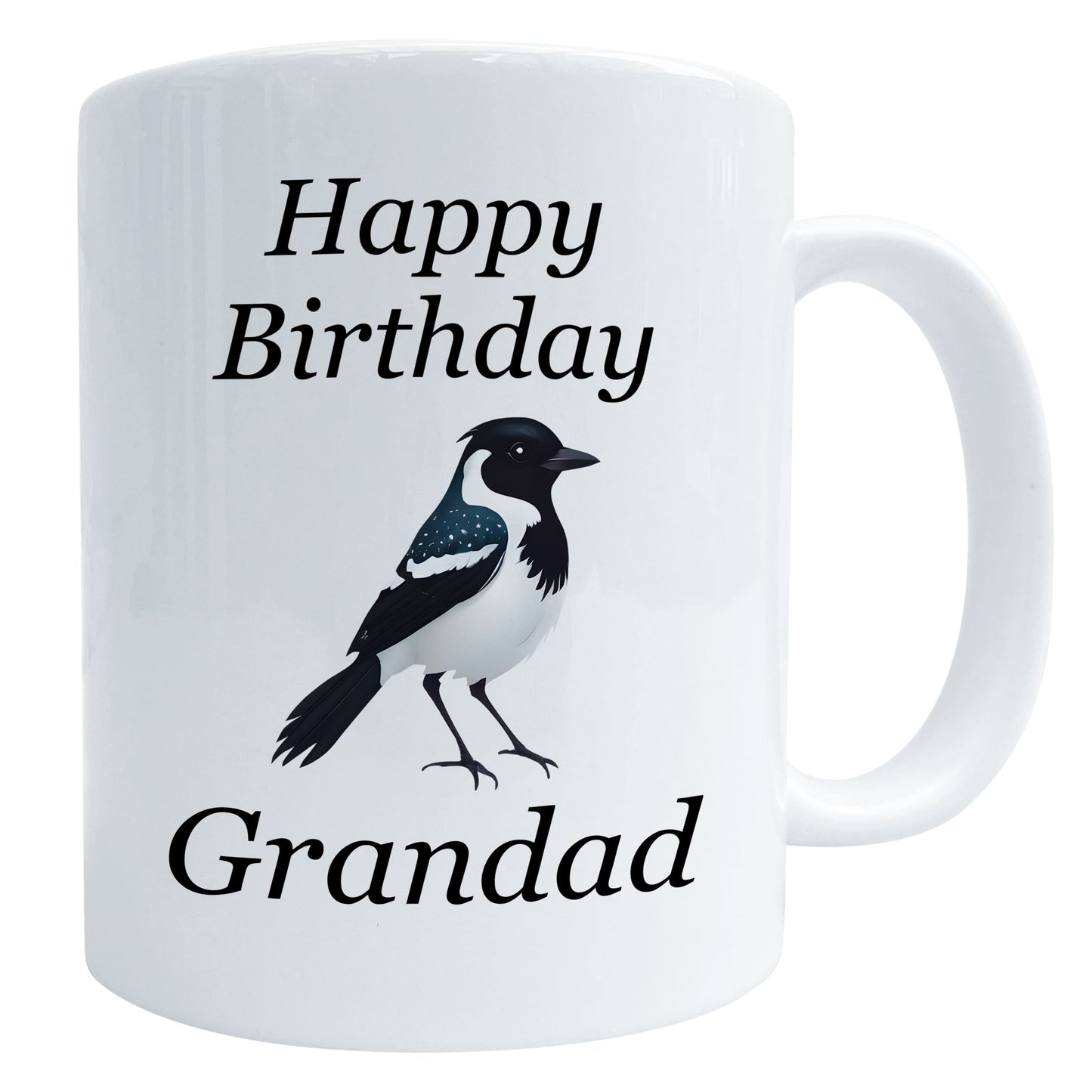Happy Birthday Magpie Gift Mug Grandad Mug