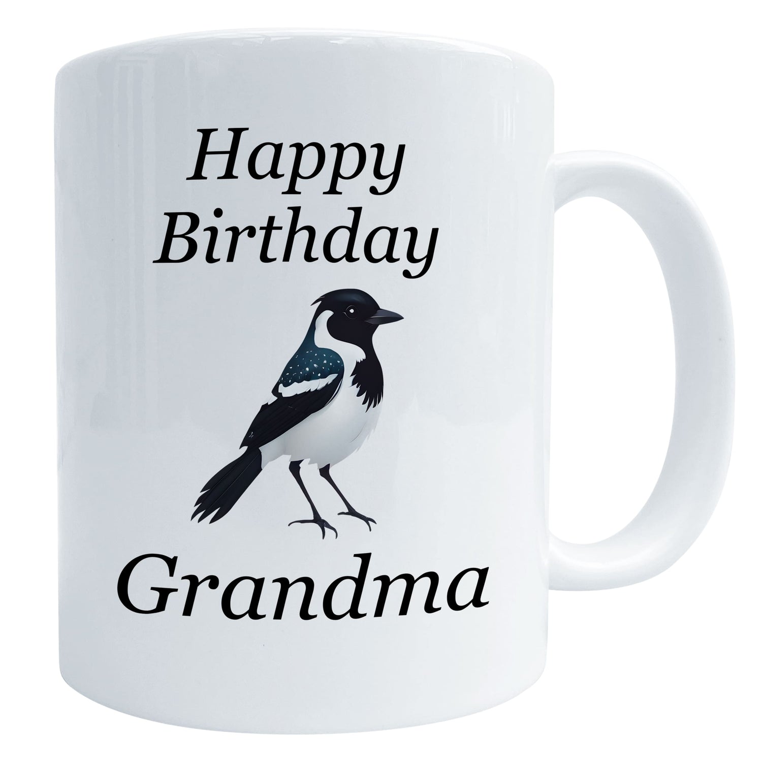 Happy Birthday Magpie Gift Mug Grandma Mug