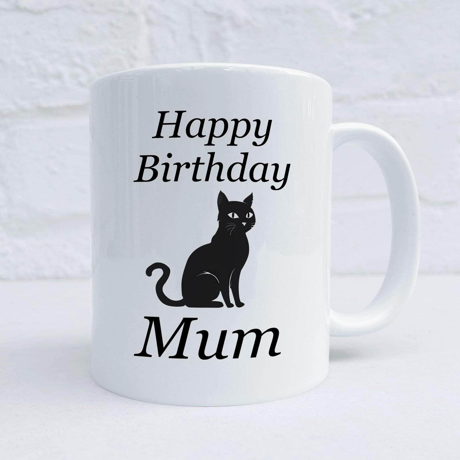 Happy Birthday Black Cat Mug  Mug