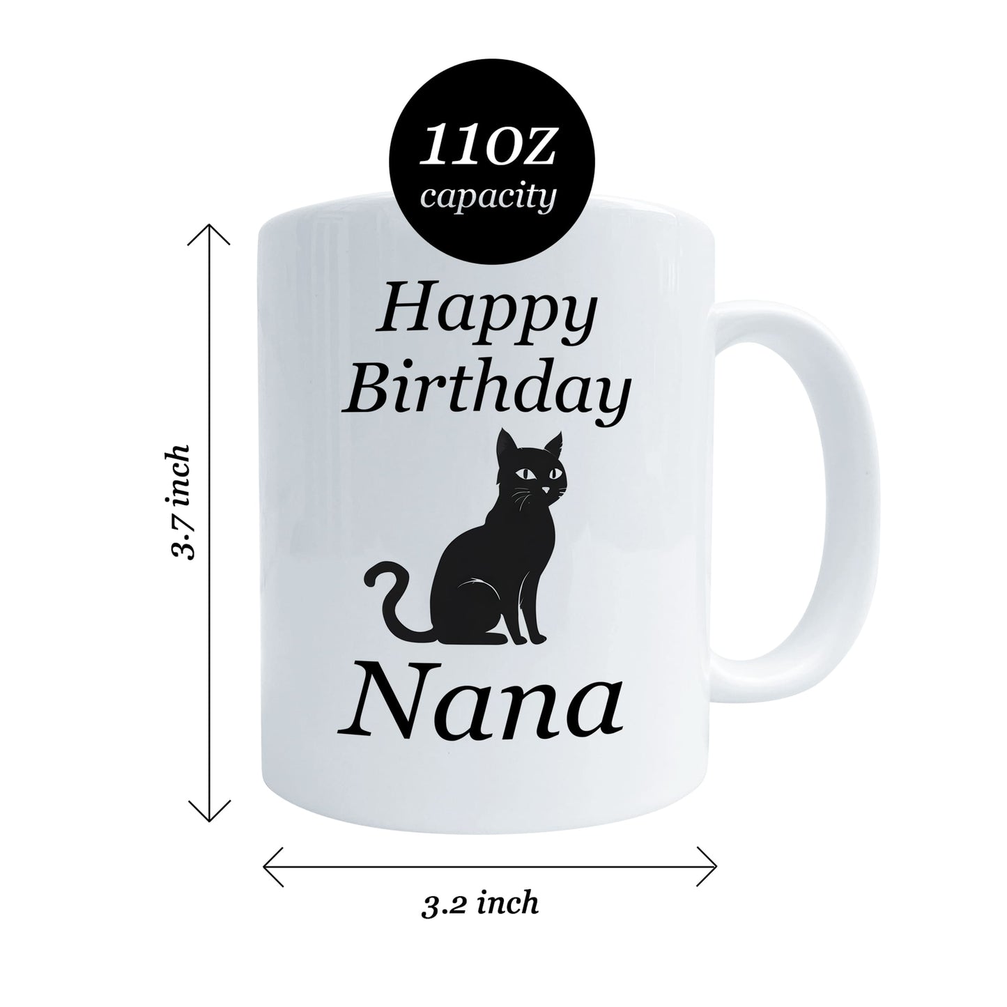 Happy Birthday Black Cat Mug  Mug