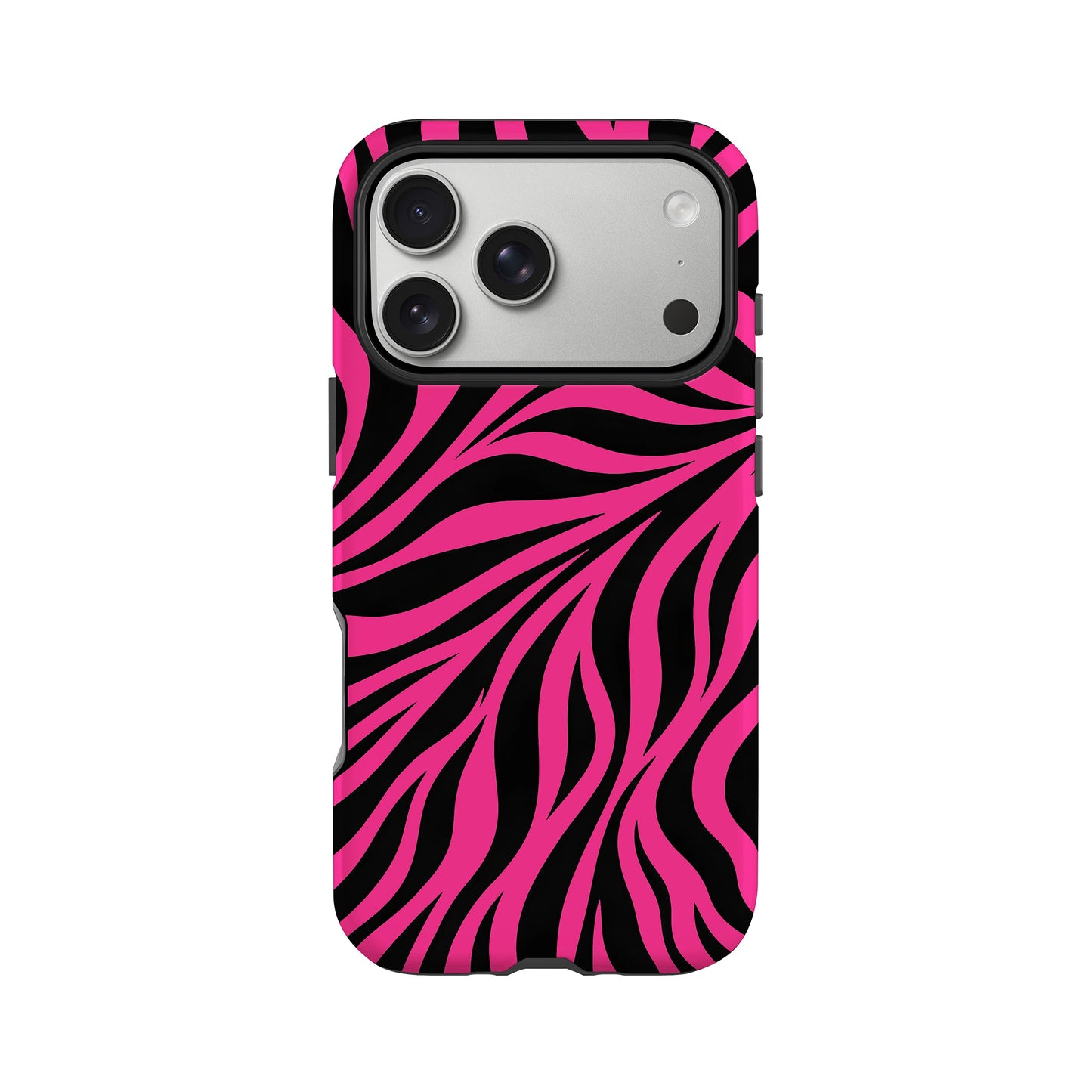 Hot Pink Zebra Print Case iPhone 17 Pro Phone Case