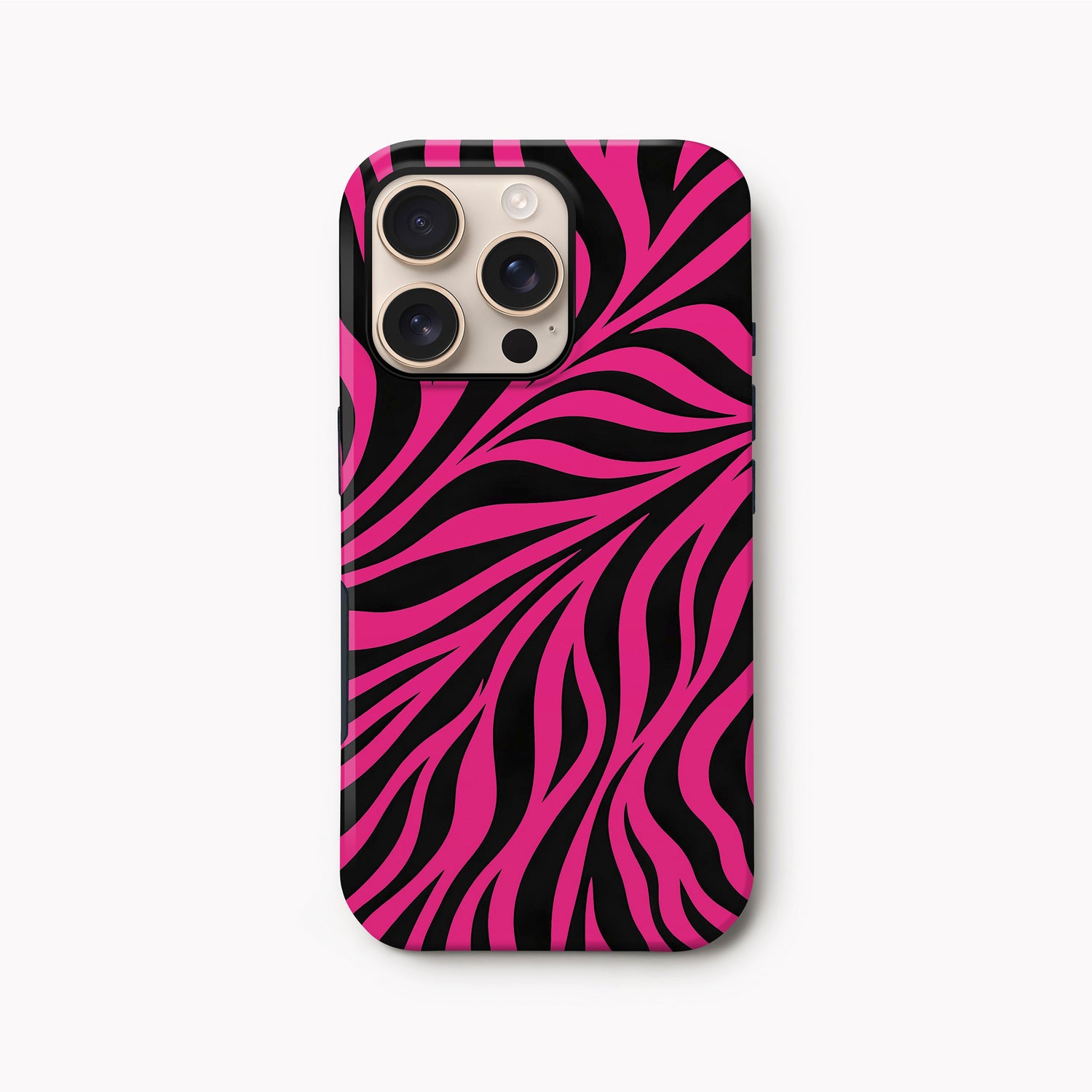 Hot Pink Zebra Print Case iPhone 16 Pro Phone Case