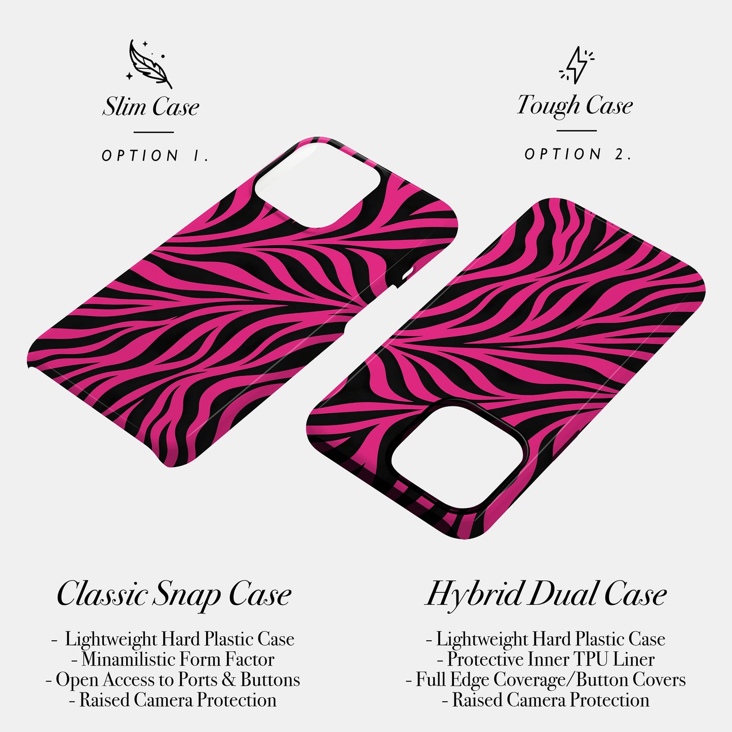 Hot Pink Zebra Print Case Phone Case