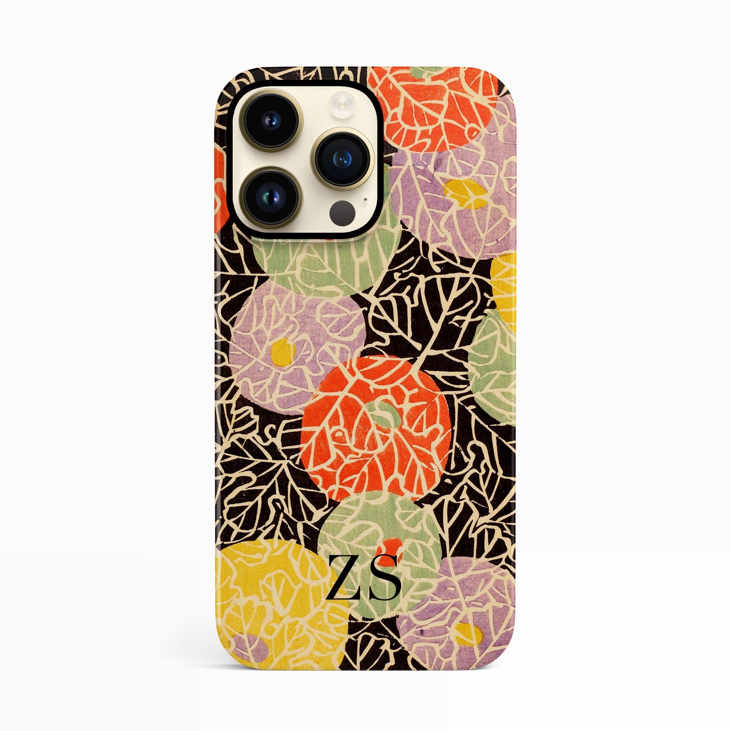 Japanese Floral Kimono Print Case iPhone 14 Phone Case