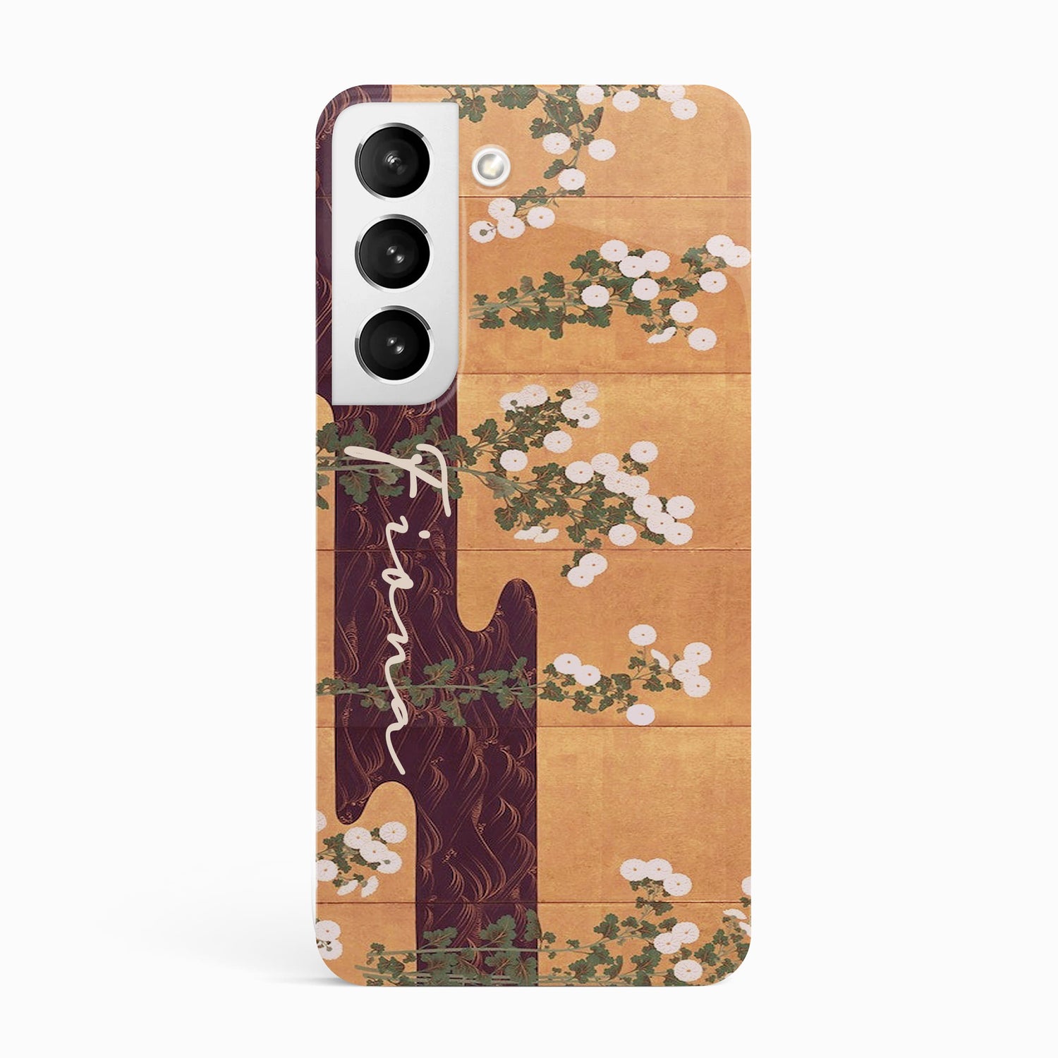 Japanese Vintage Wood Print Personalised Case Samsung Galaxy S23 Phone Case