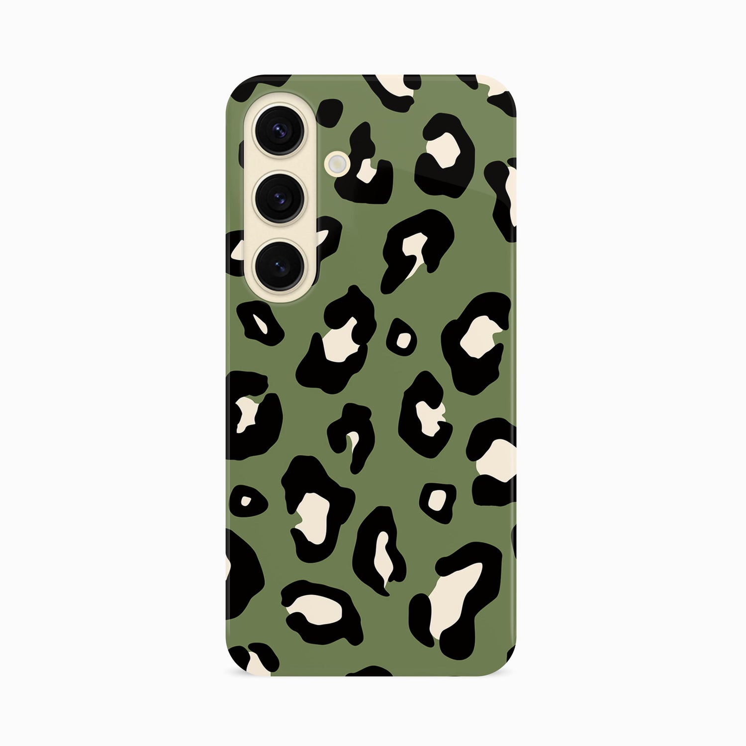 Khaki Leopard Print Animal Spots Pattern Phone Case Samsung Galaxy S24 Phone Case