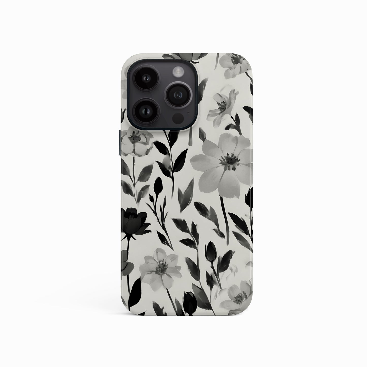 Light Grey Floral Print Phone Case  Phone Case