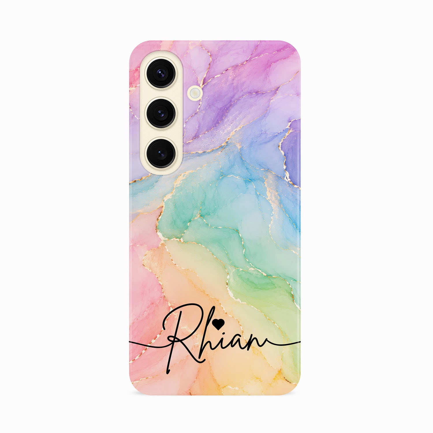 Personalised Pastel Rainbow Marble Case Phone Case