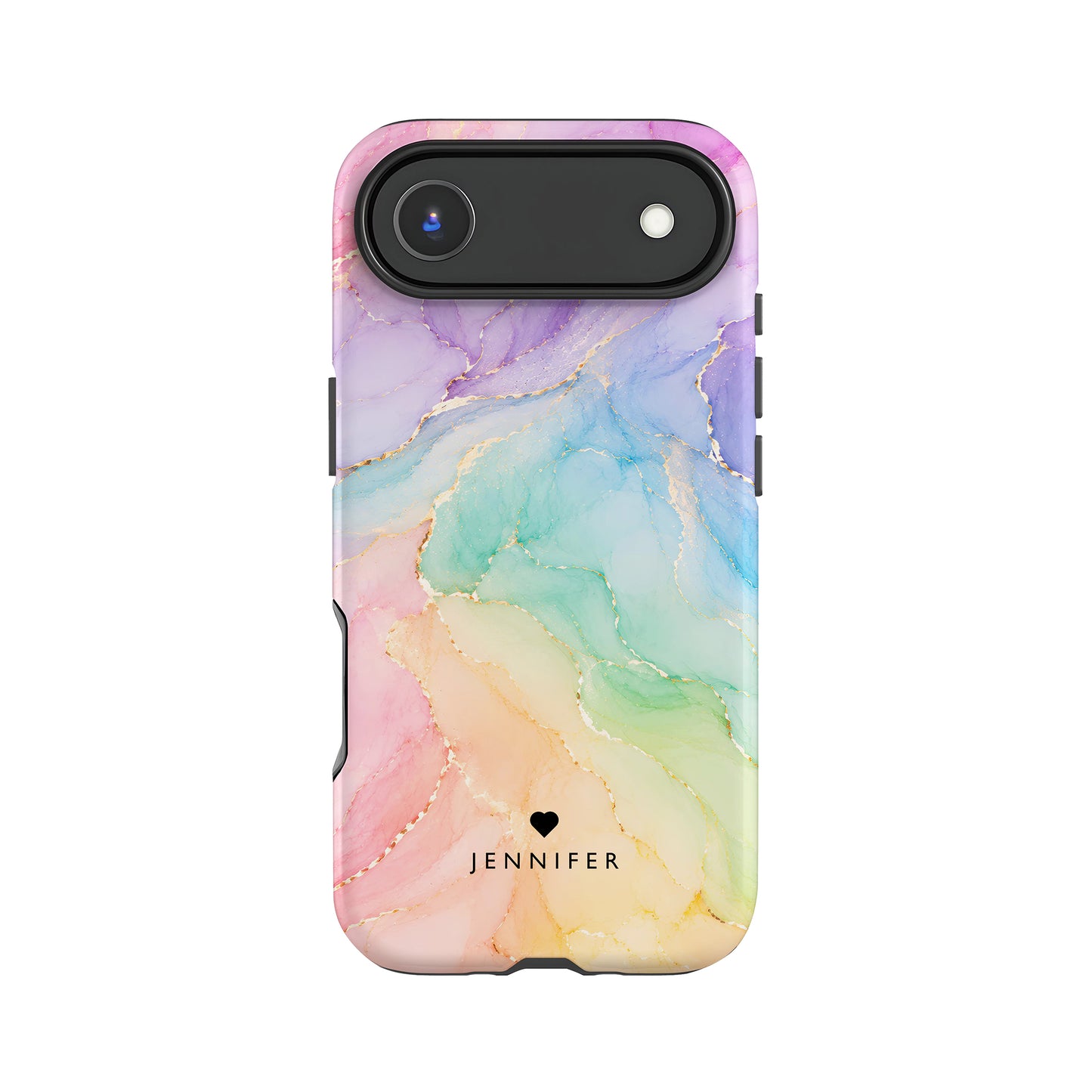 Personalised Light Rainbow Marble Case iPhone 17 Air Phone Case