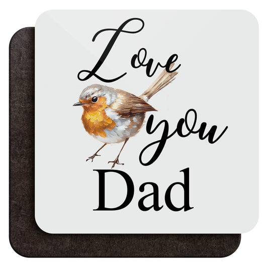 Love You Robin Art Coaster