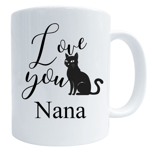 Love You Black Cat Mug Gift