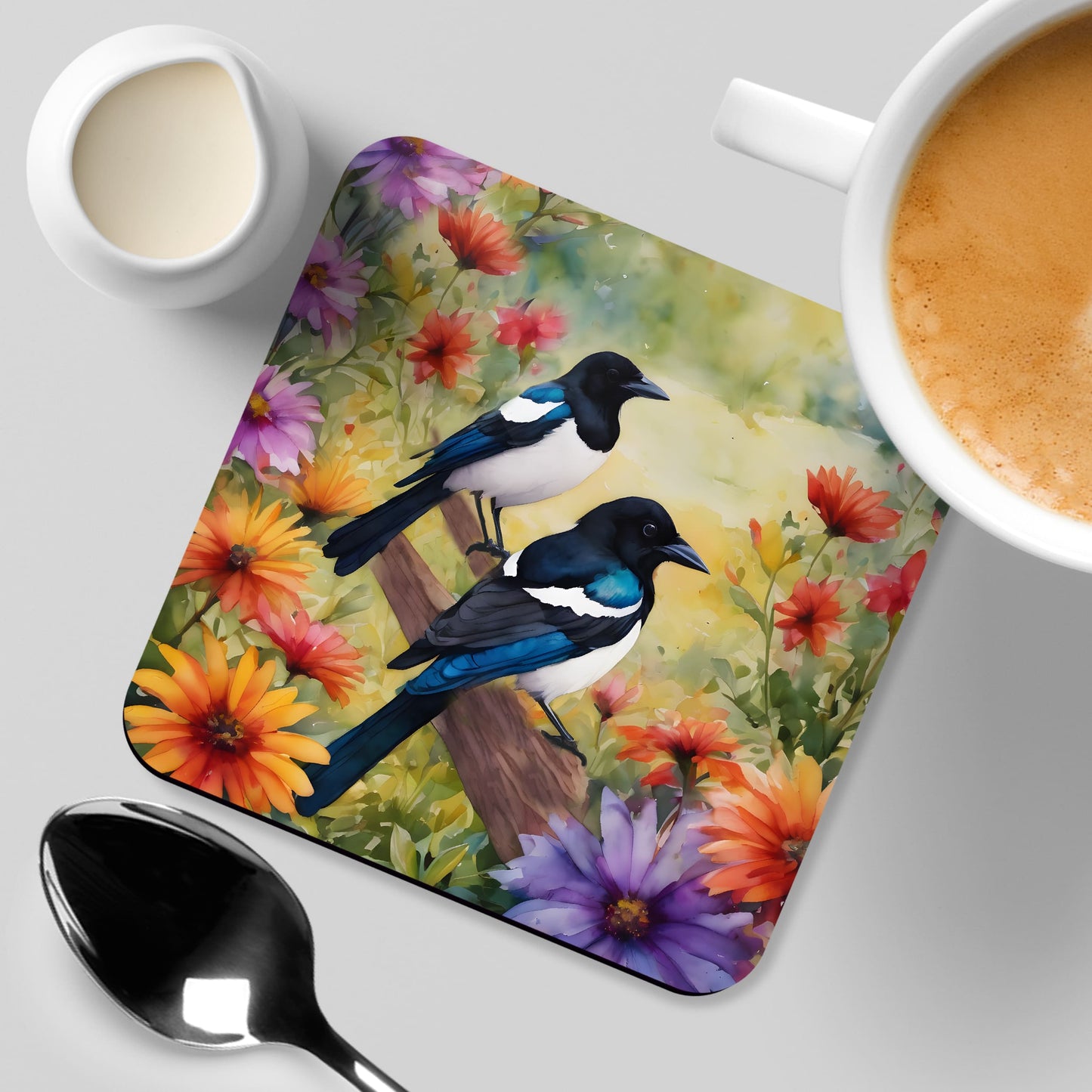 Personalised Bird Art Coaster Gift