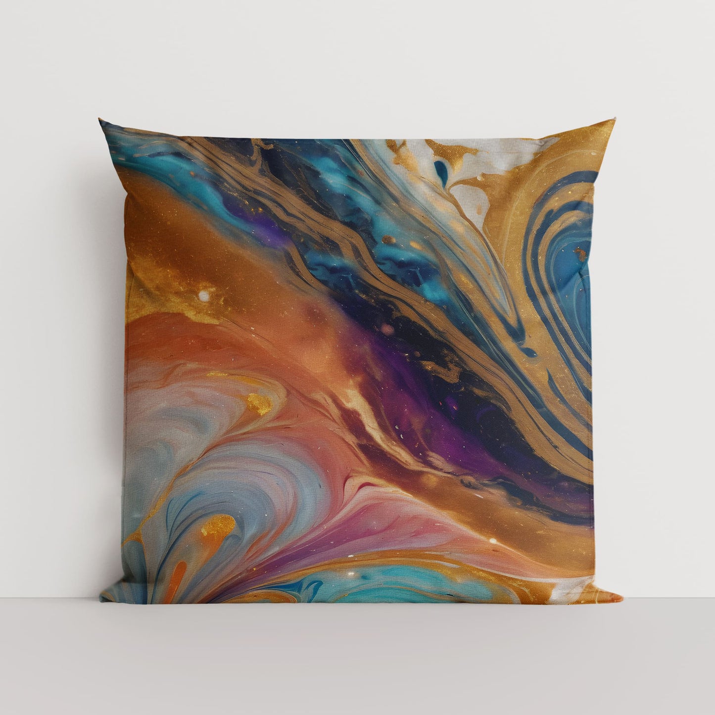 Multicolour Marble Print 45cm Cushion  Cushion