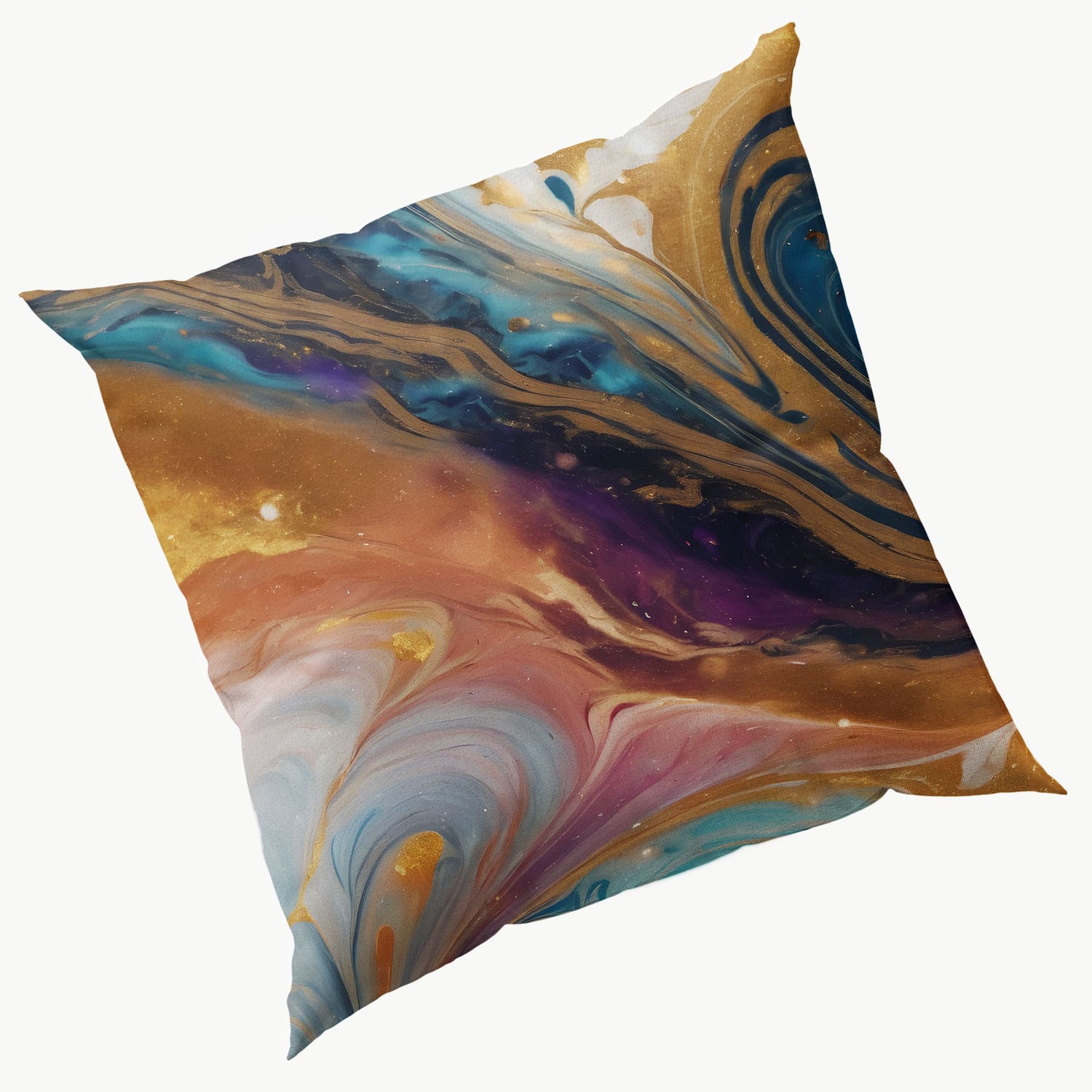 Multicolour Marble Print 45cm Cushion  Cushion