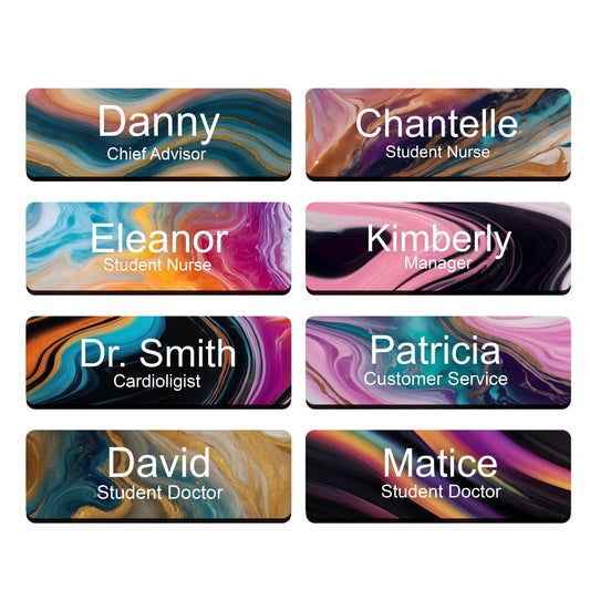 Custom Marble Print Name Badge Name Badge