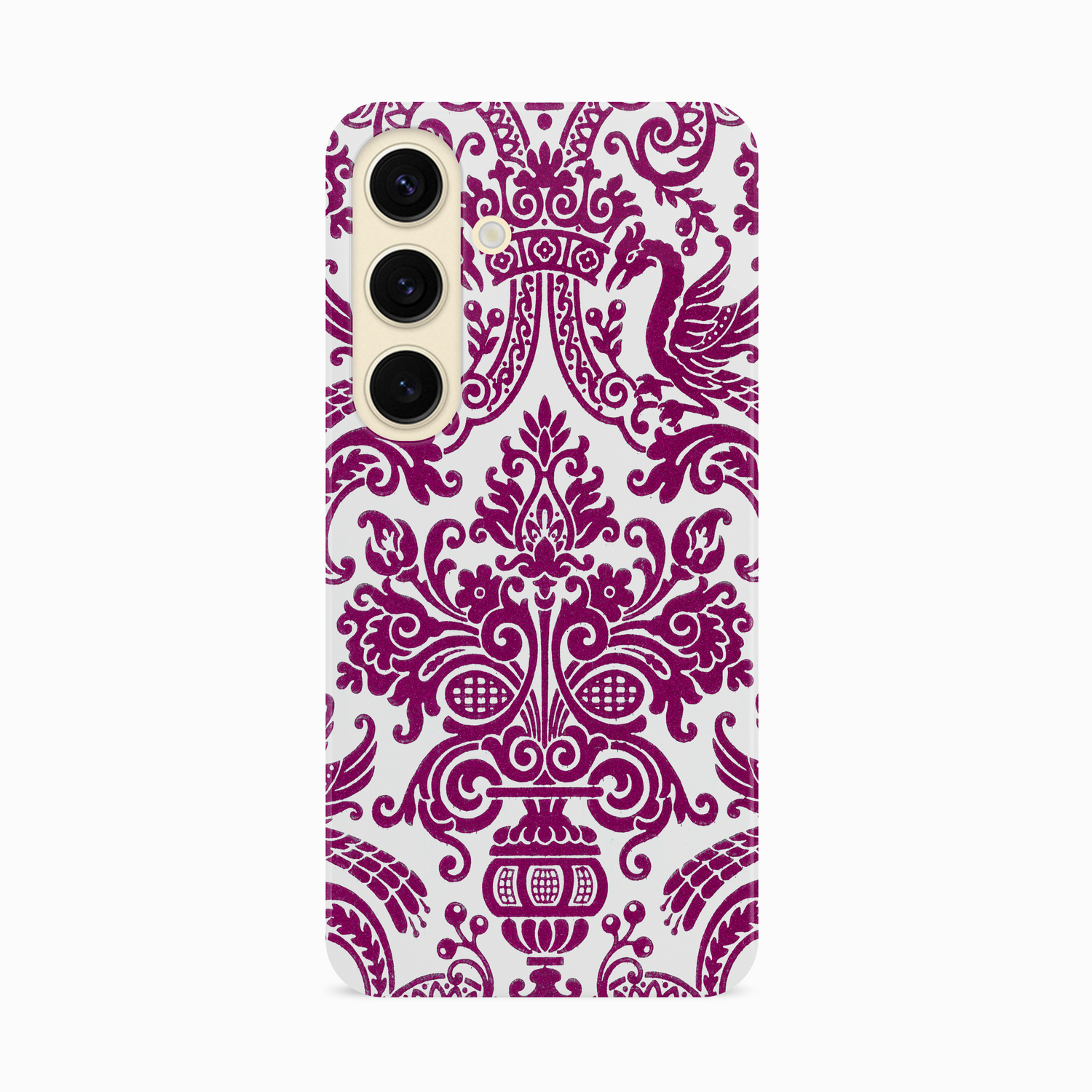 Personalised Burgundy Damask Floral Case Phone Case