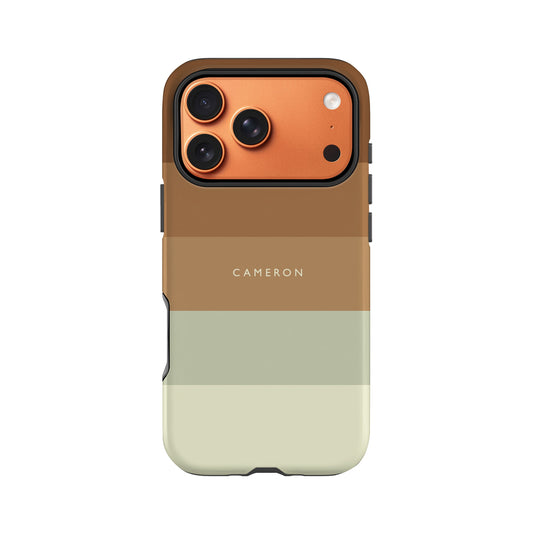 Custom Mint Chocolate Stripe Case