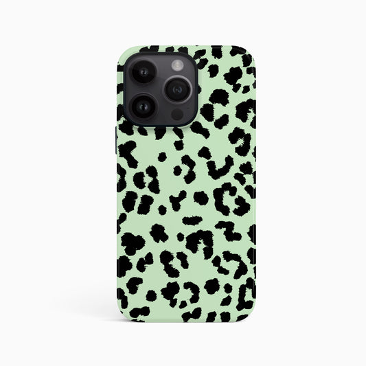Mint Green Leopard Print Case iPhone 16 Phone Case