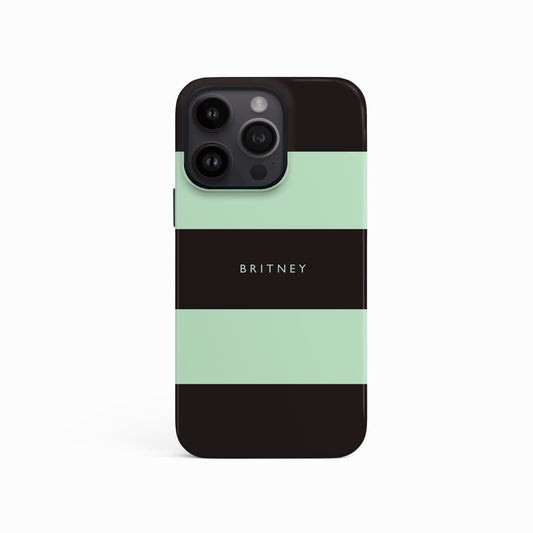 Custom Green And Black Stripes Case iPhone 16 Phone Case