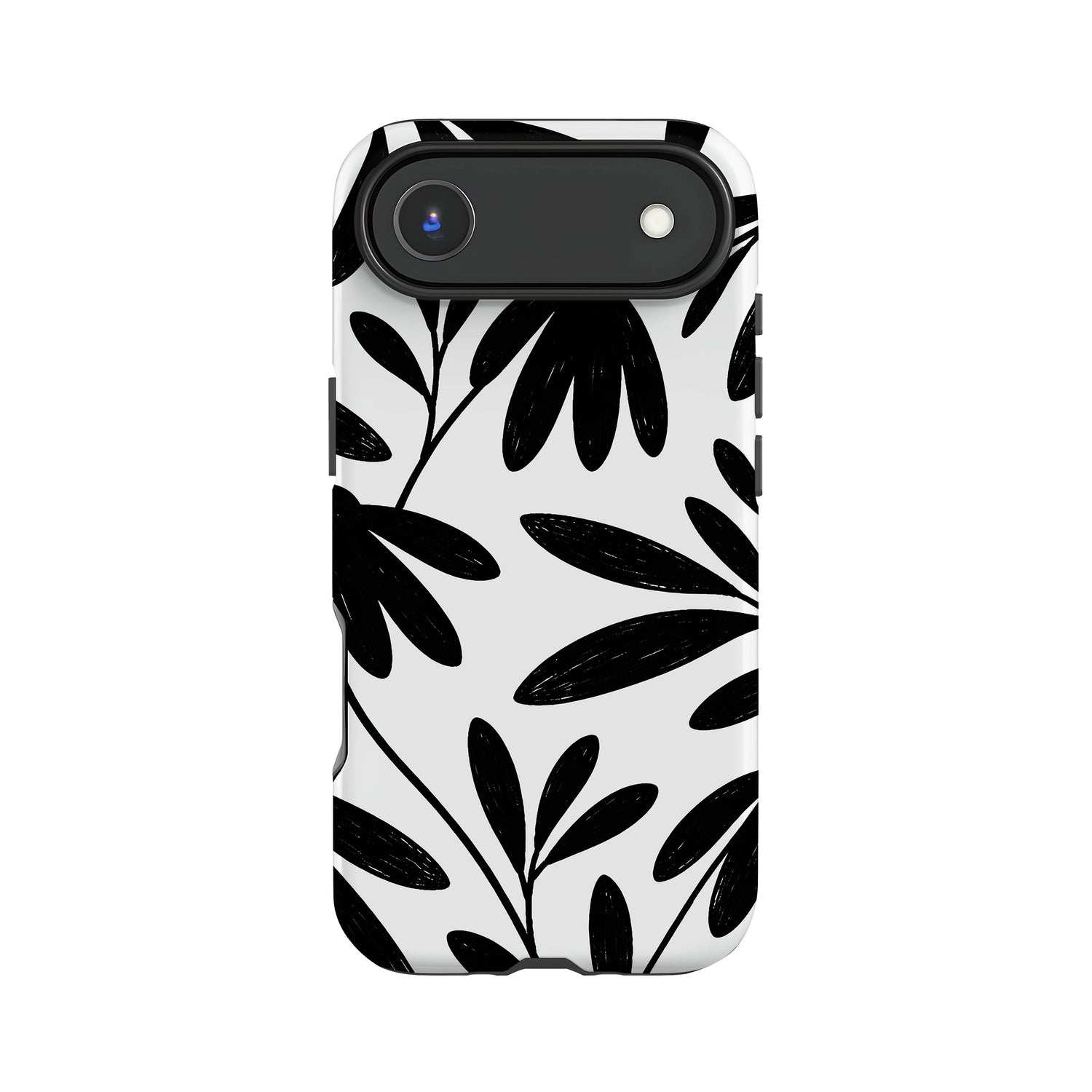 Monotone Floral Doodle Print Case iPhone 17 Air Phone Case