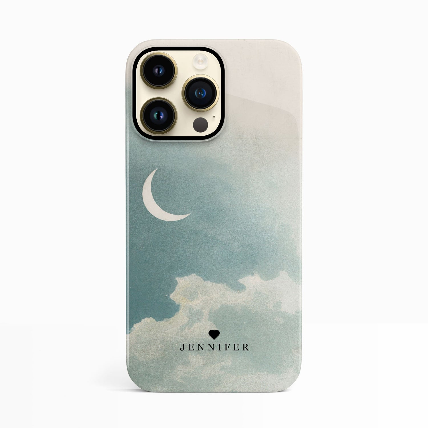 Moon and Sky Vintage Print Personalised Case iPhone 14 Phone Case