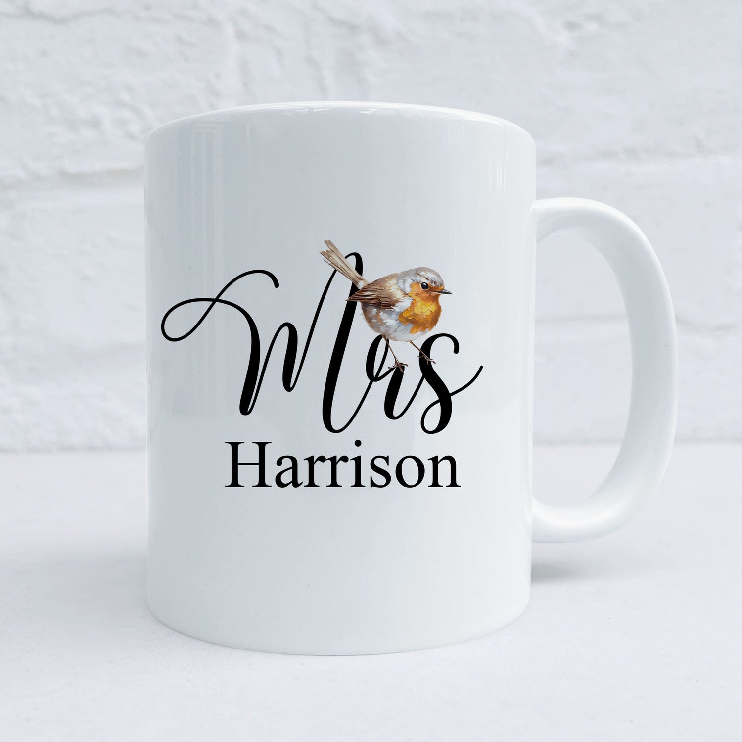 Mr Mrs Bird Art Mug Gift for Teachers and Couples  Mug
