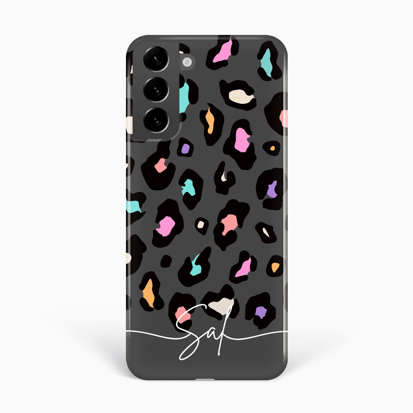 Rainbow Grey Leopard Spots Pattern Case Samsung Galaxy S23 Phone Case