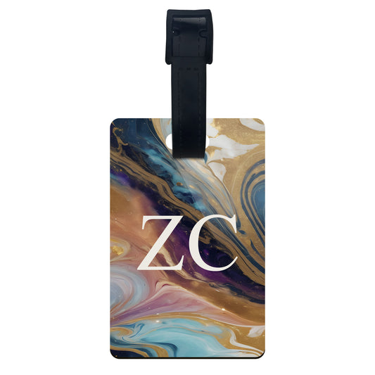 Multicolour Marble Print Custom Luggage Tag  luggage tag