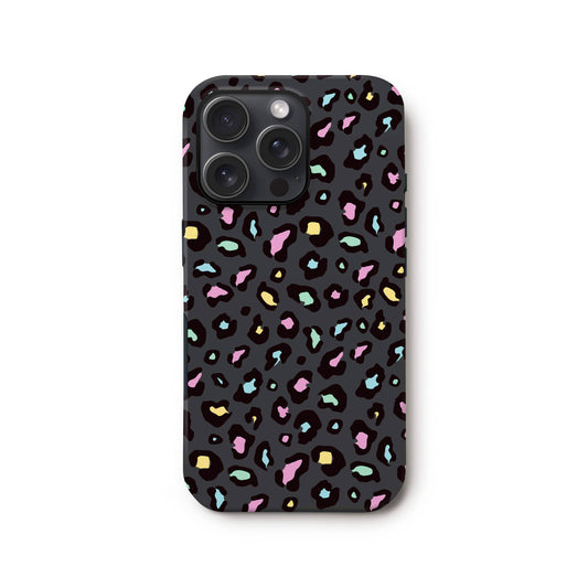 Rainbow Spot Pattern Grey Leopard Print Case iPhone 16 Phone Case