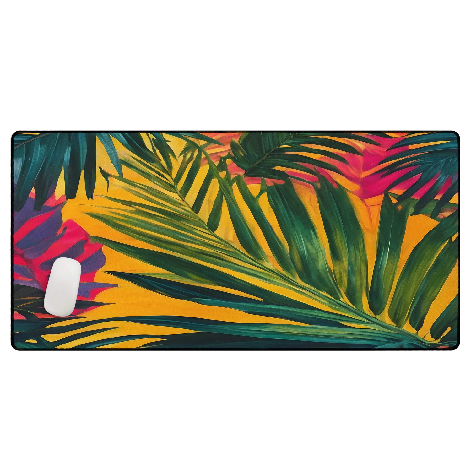 Tropical Palm Leaf Print Large Desk Mouse Mat Large 39 x 79cm / 15 x 31" Desk & Gaming Mat
