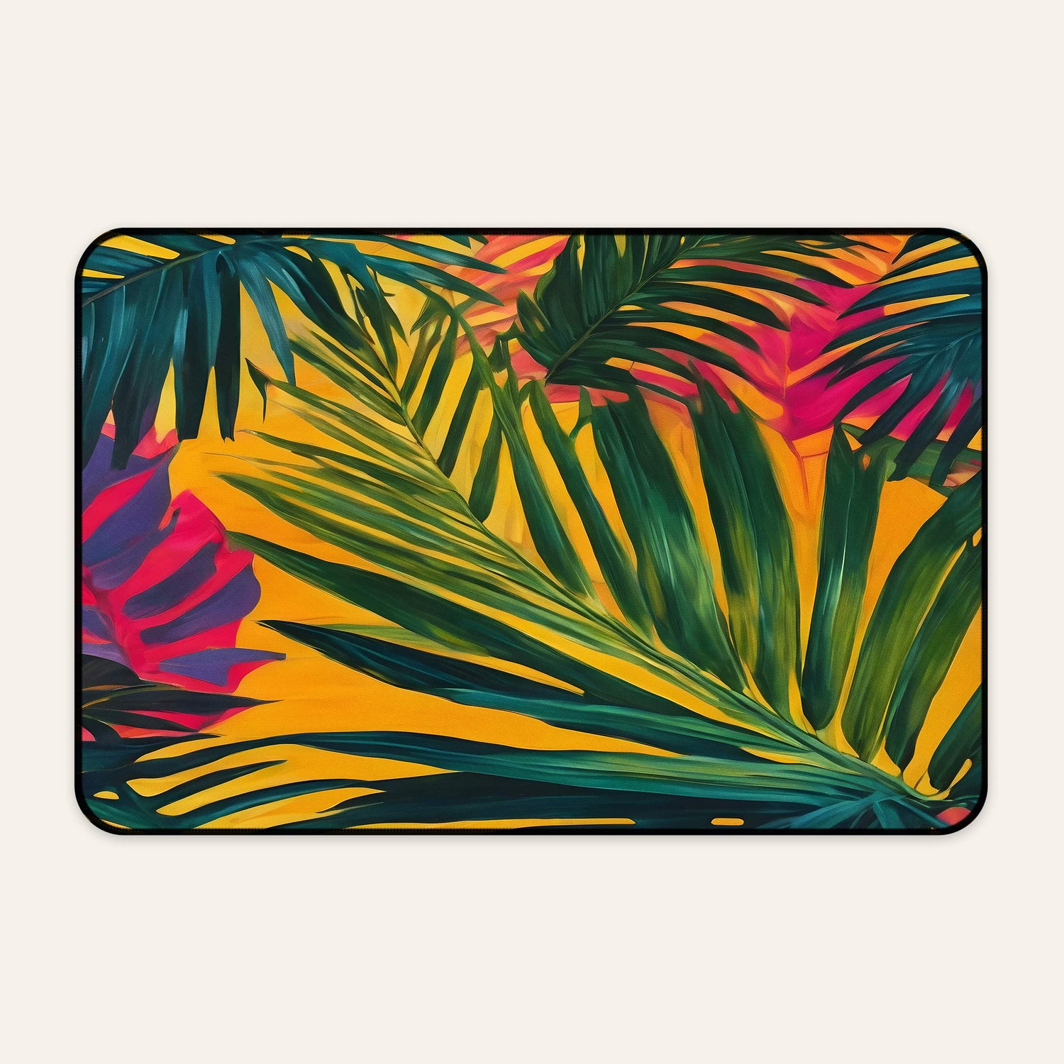 Tropical Palm Leaf Print Large Desk Mouse Mat Medium 30 x 56cm / 12 x 22" Desk & Gaming Mat