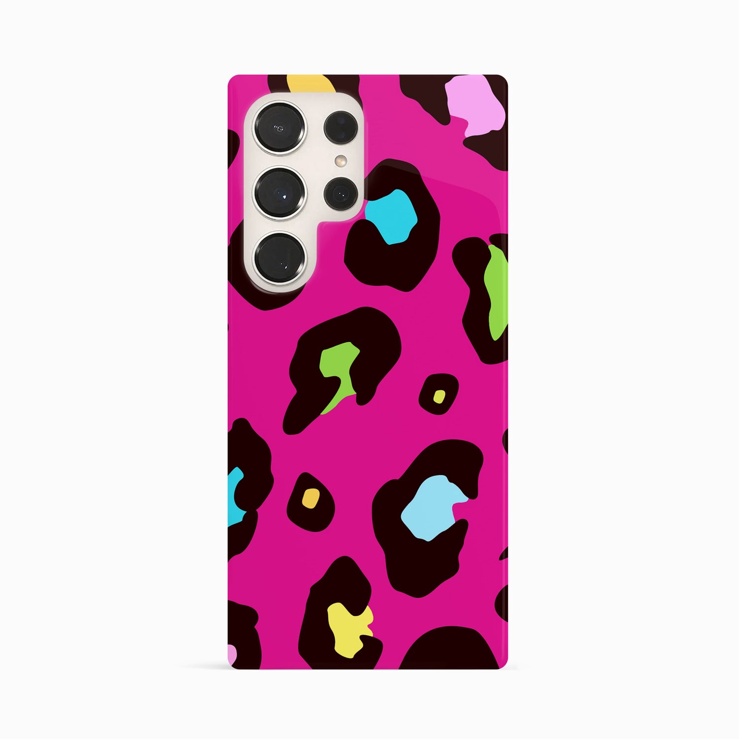 Multicolour Pink Leopard Skin Phone Case Samsung Galaxy S23 Ultra Phone Case