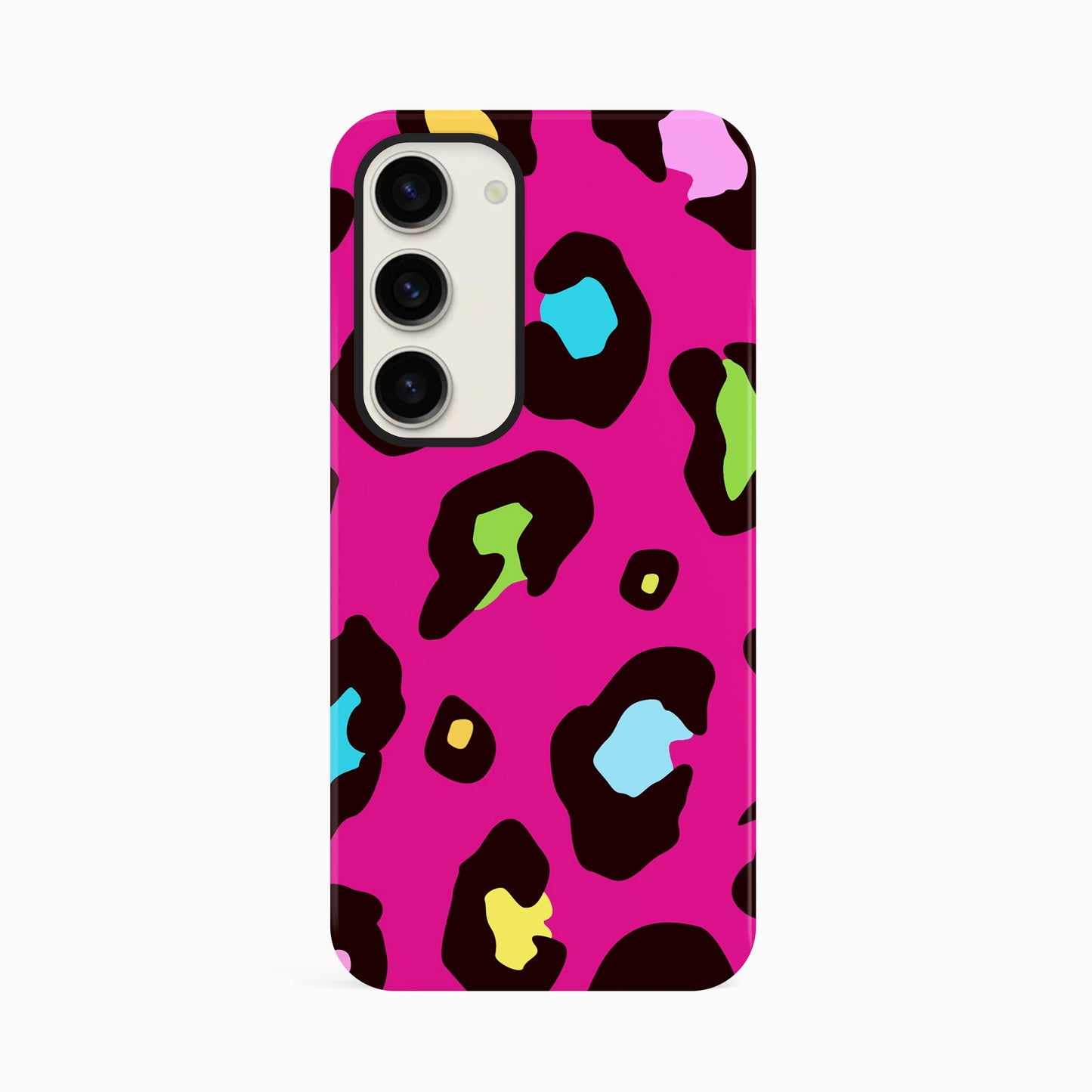 Multicolour Pink Leopard Skin Phone Case Samsung Galaxy S23 Phone Case