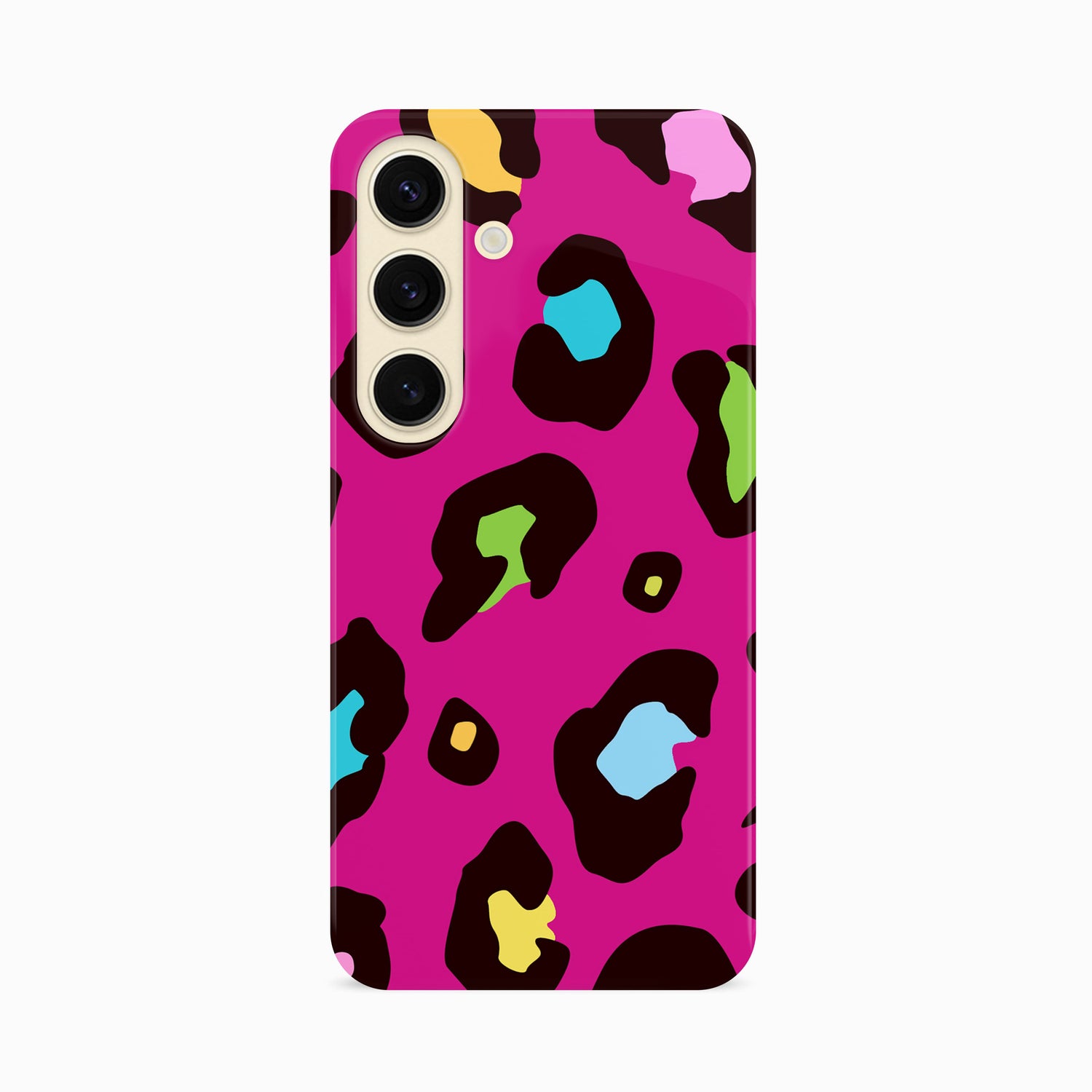 Multicolour Pink Leopard Skin Phone Case Samsung Galaxy S24 Phone Case