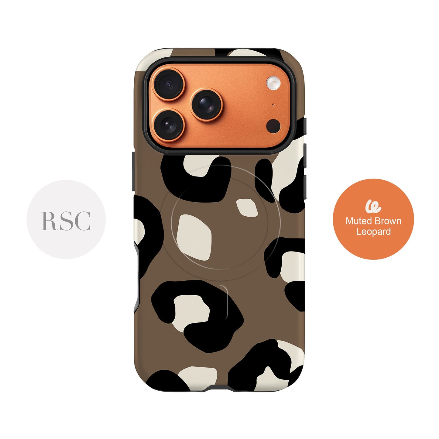 Muted Brown Leopard Print Magsafe Case