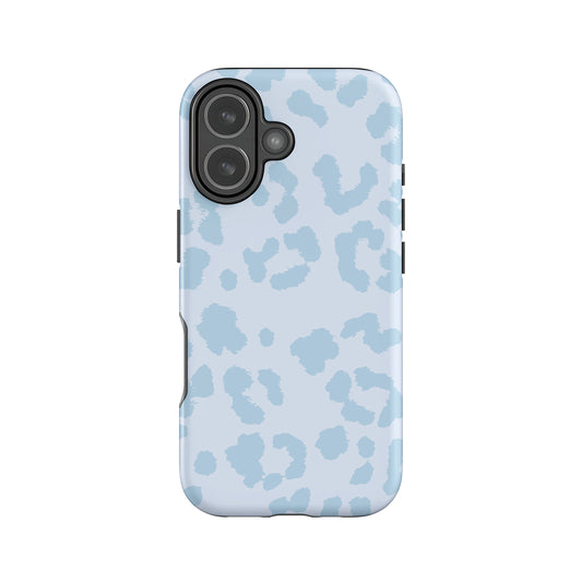 Muted Light Blue Leopard Print Case iPhone 17 Phone Case