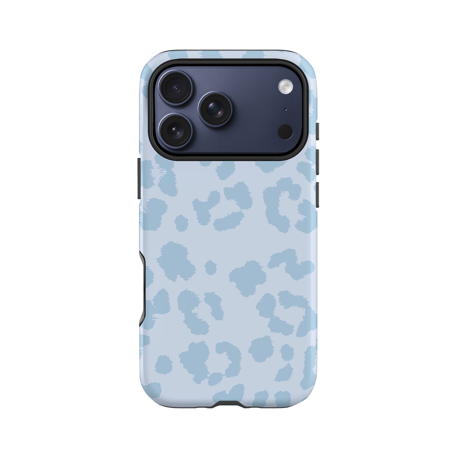 Muted Light Blue Leopard Print Case iPhone 17 Pro Phone Case