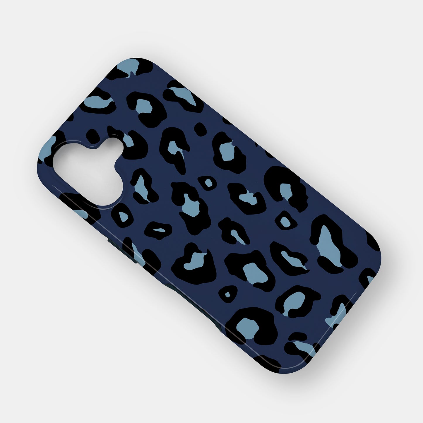 Custom Muted Navy Leopard Print Case