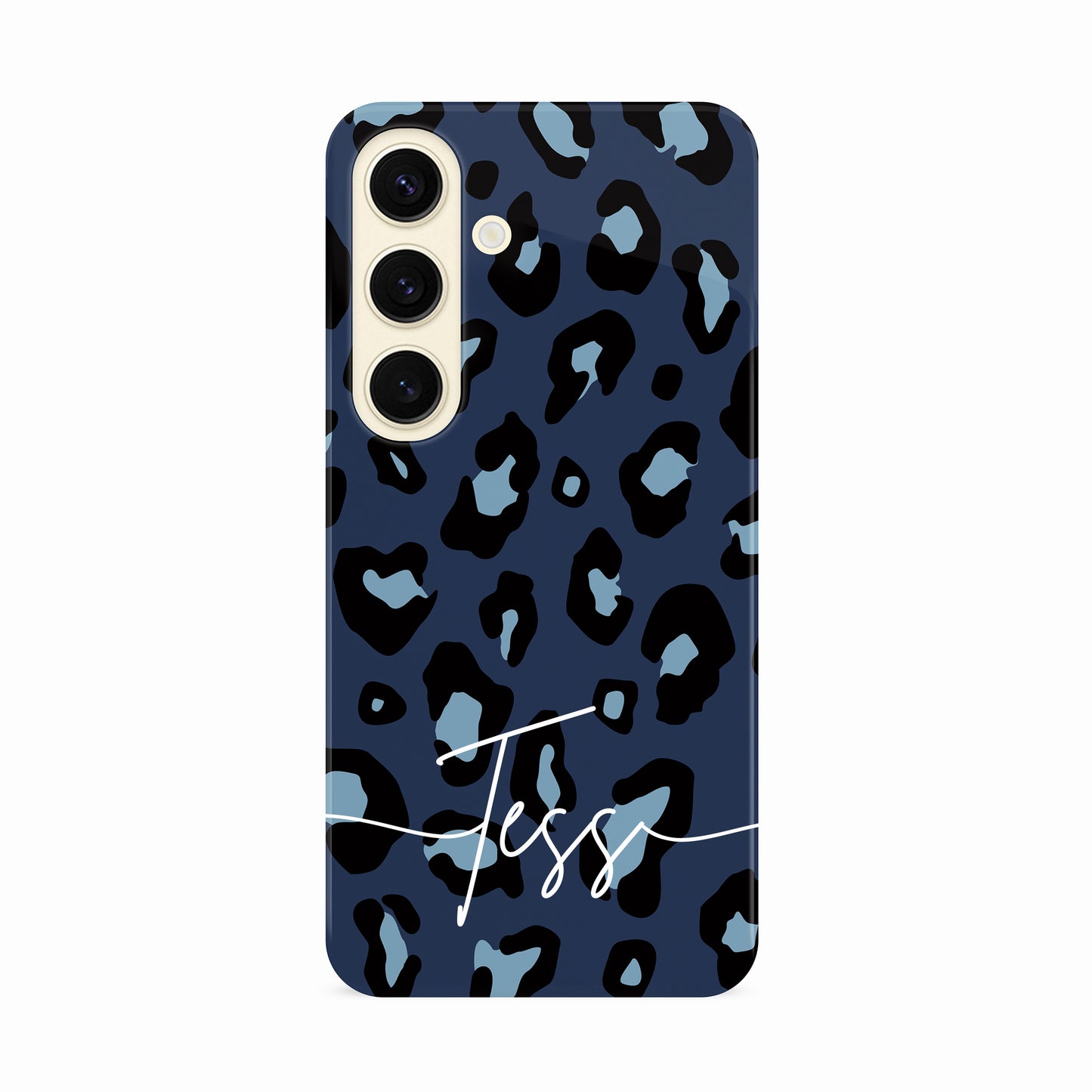 Custom Muted Navy Leopard Print Case